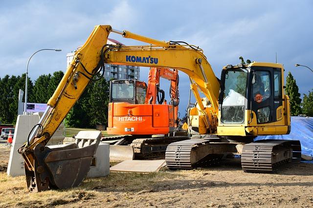 Excavadora Komatsu trabajando. Saliva Group en Santa Fe. Movimiento de suelos en Santa Fe.