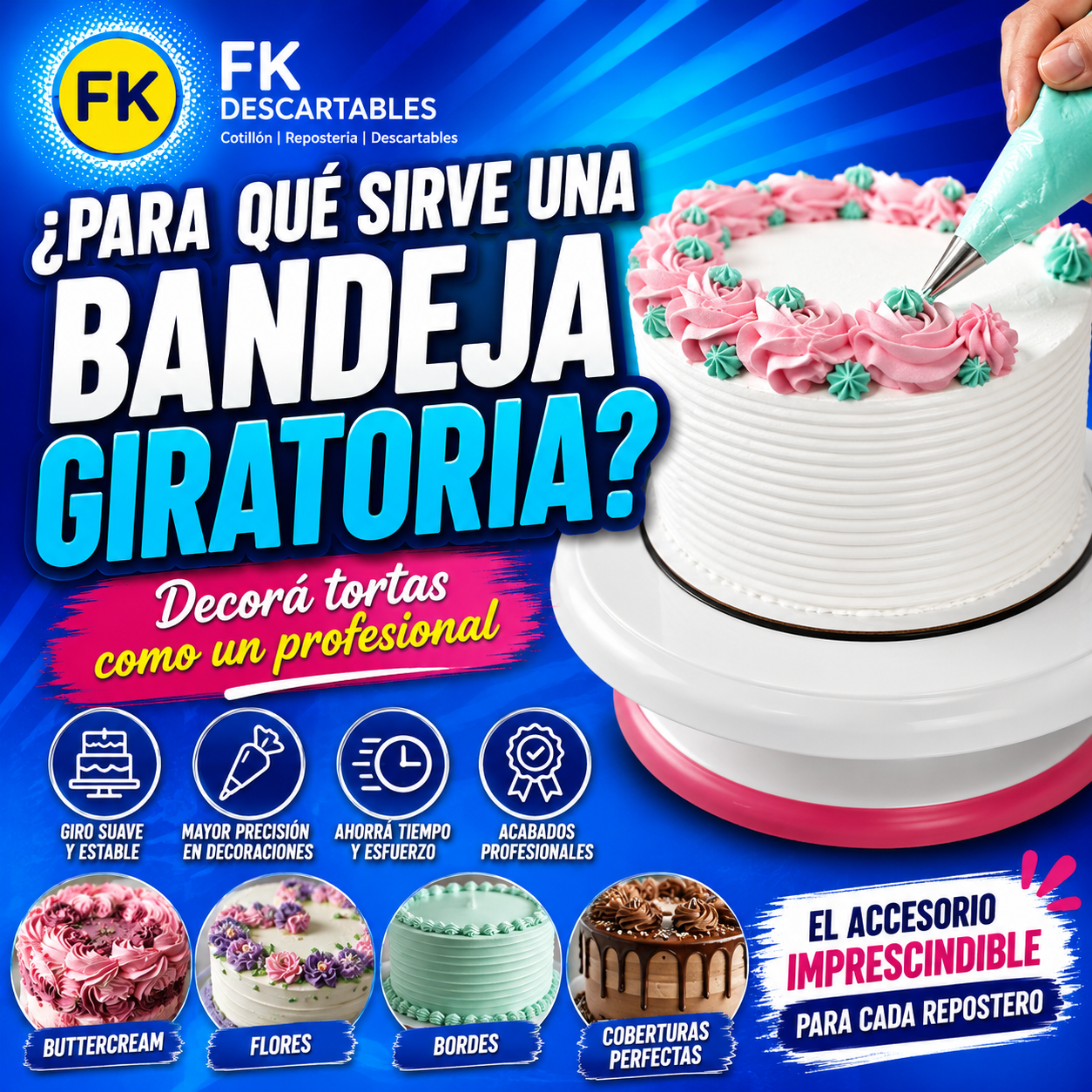 ¿Para Qué Sirve una Bandeja Giratoria para Decorar Tortas?