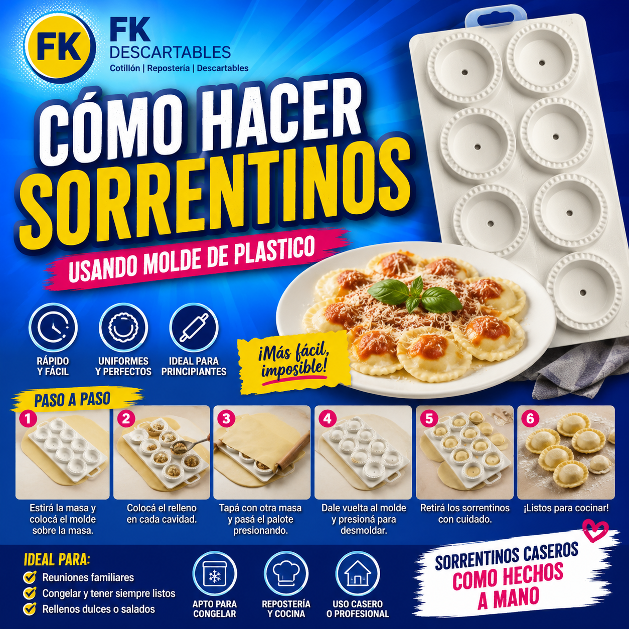 Cómo Hacer Sorrentinos Caseros con un Molde de Plástico Paso a Paso