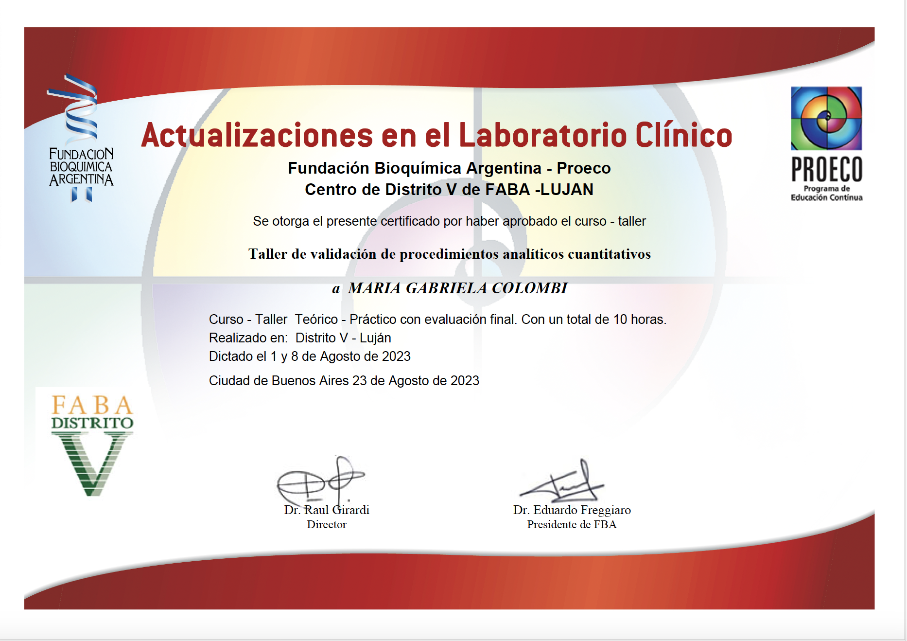 Taller de validación de procedimientos analíticos cuantitativos