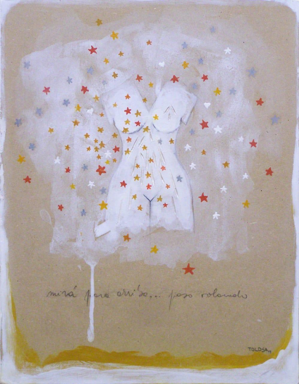 Acrílico y lápiz sobre mdf calado. 36x28 cm.