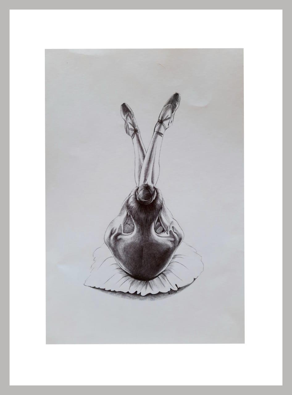Dibujo en birome sobre papel. Medidas : 27x18  cm.