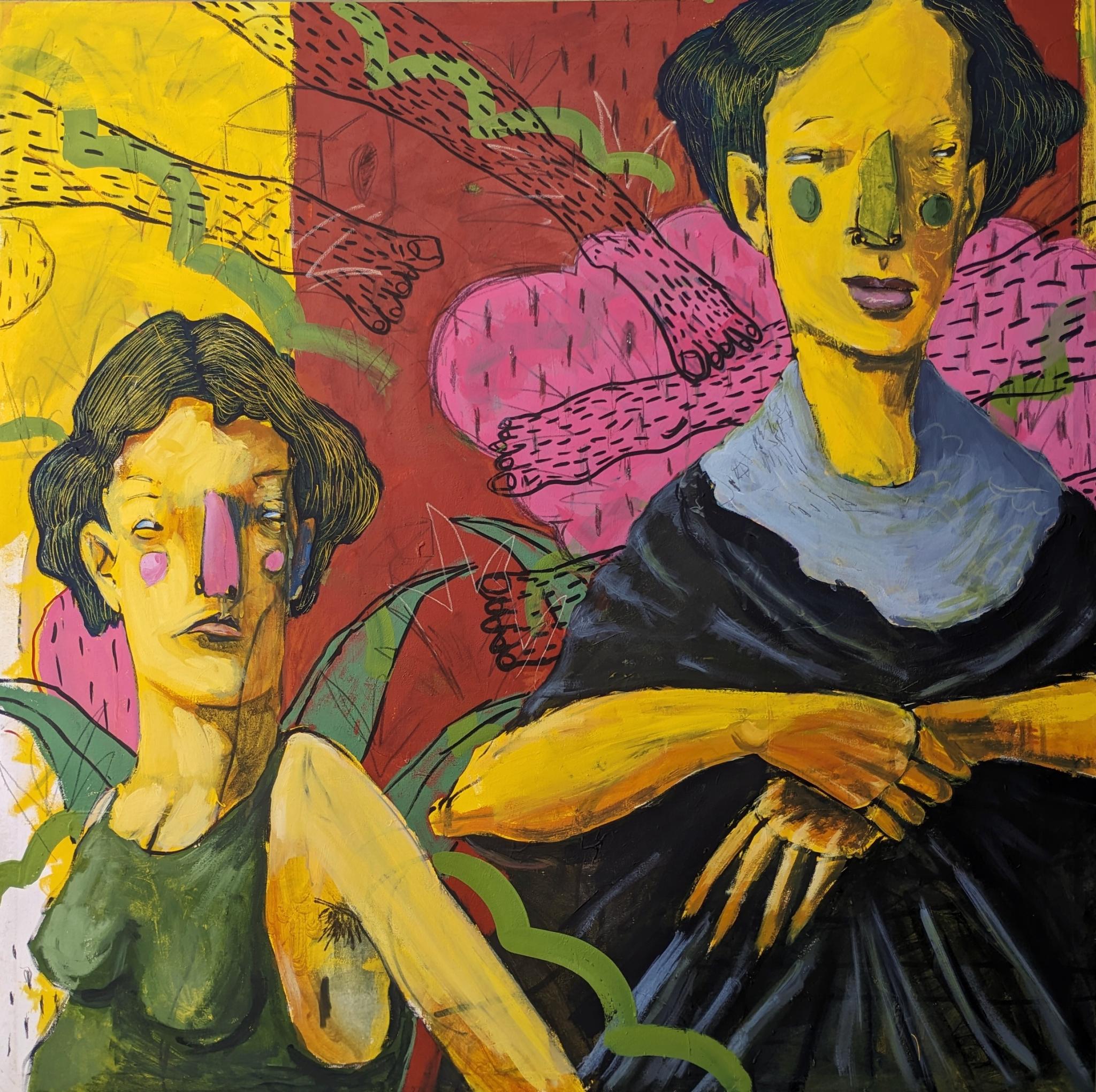 Técnica mixta sobre lienzo. Medidas: 100x100 cm