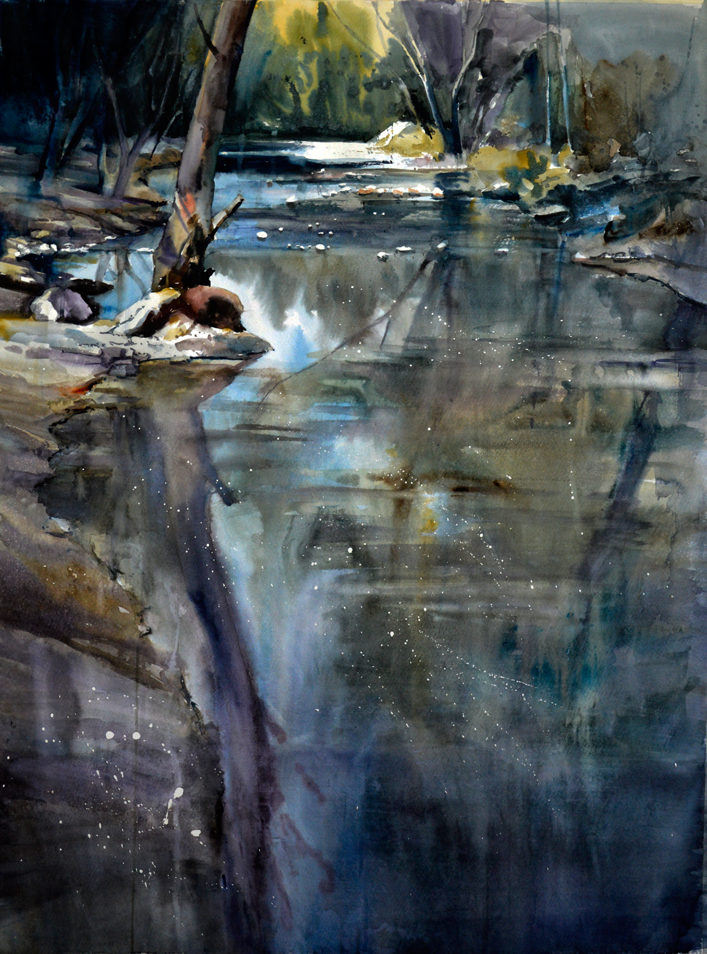 Técnica  Acuarela. Medidas: 100x65 cm.. 