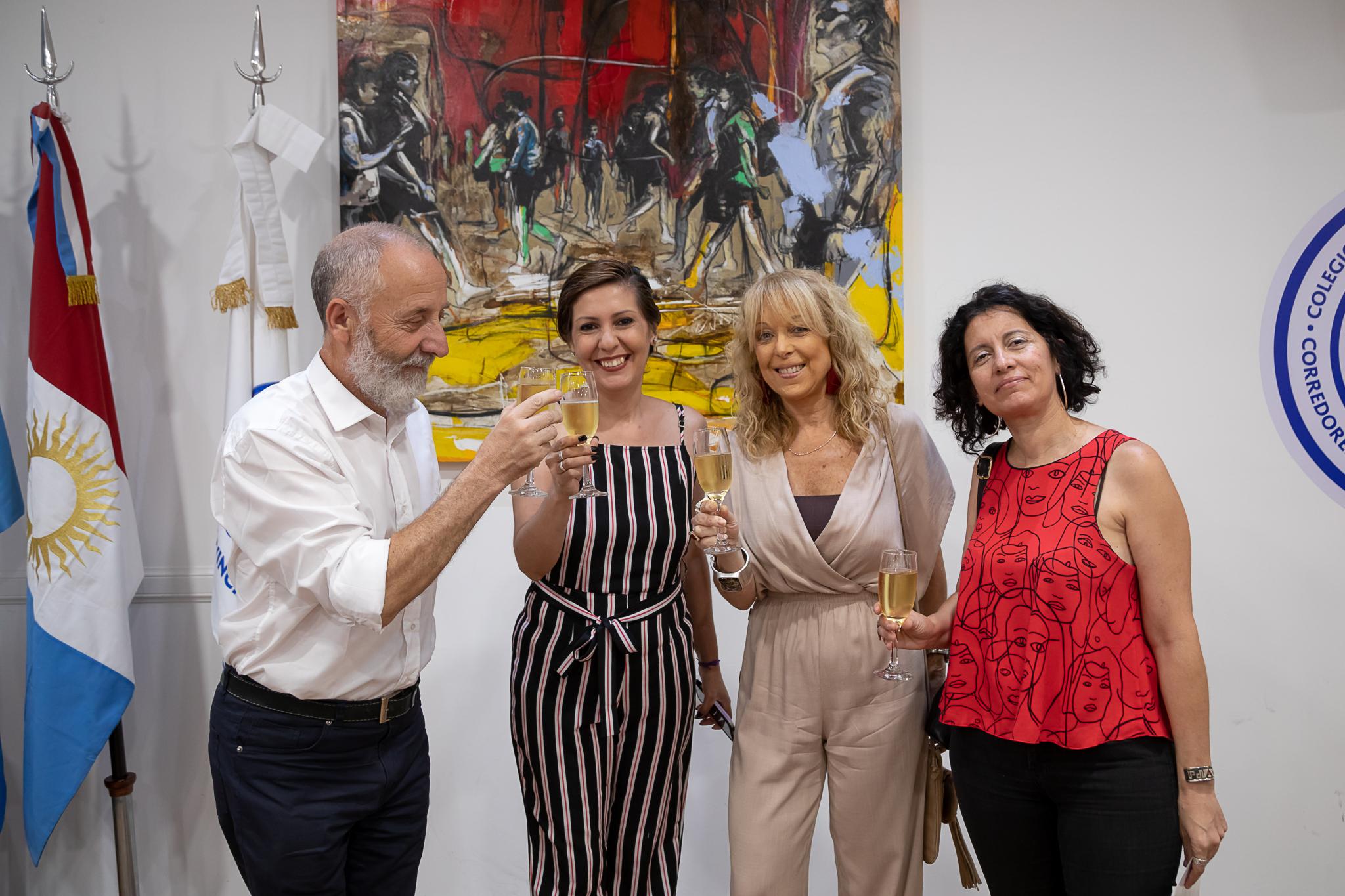 Artista y Curadora con Director Museo Caraffa Jorge Torres y su esposa Gabriela Bárcena