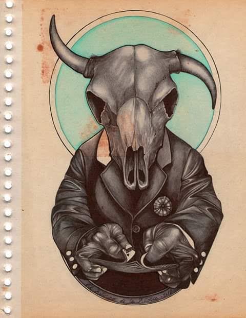 VENDIDO - Dibujo con birome sobre cartón. Medidas: 29,7x21,5 cm.