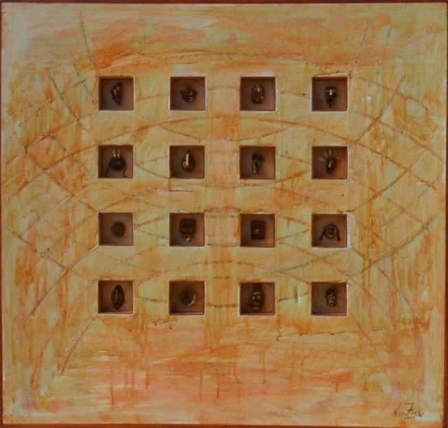 Técnica mixta sobre lienzo. Medidas 100x100 cm.