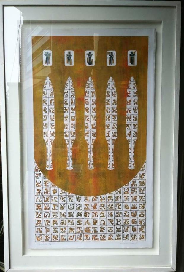 Xilografía. Medidas: 120x76cm.