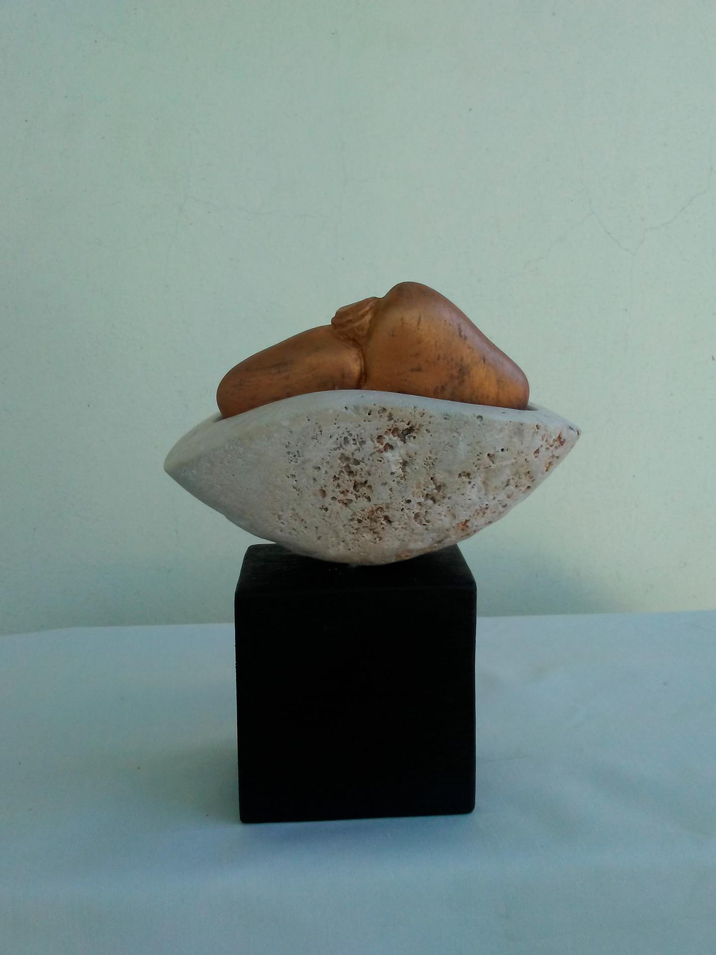 Mármol madera y pintura 25x12x8 cm 2017