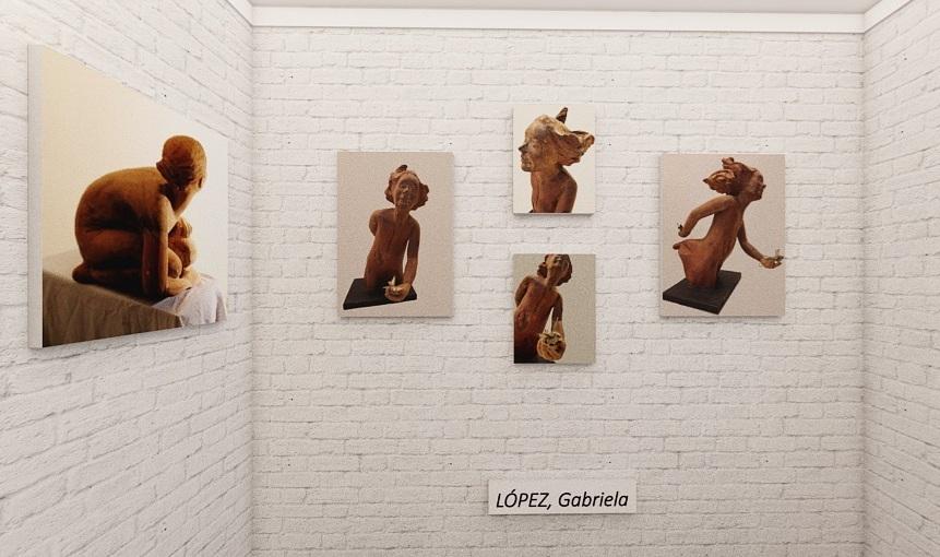 Artista López Gabriela  (talla en madera de caldén)