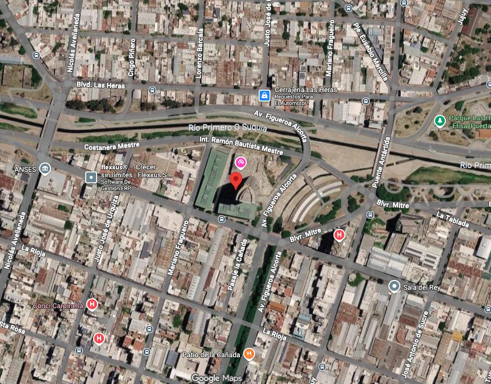 Mapa sitio oficinas Cordoba Argentina