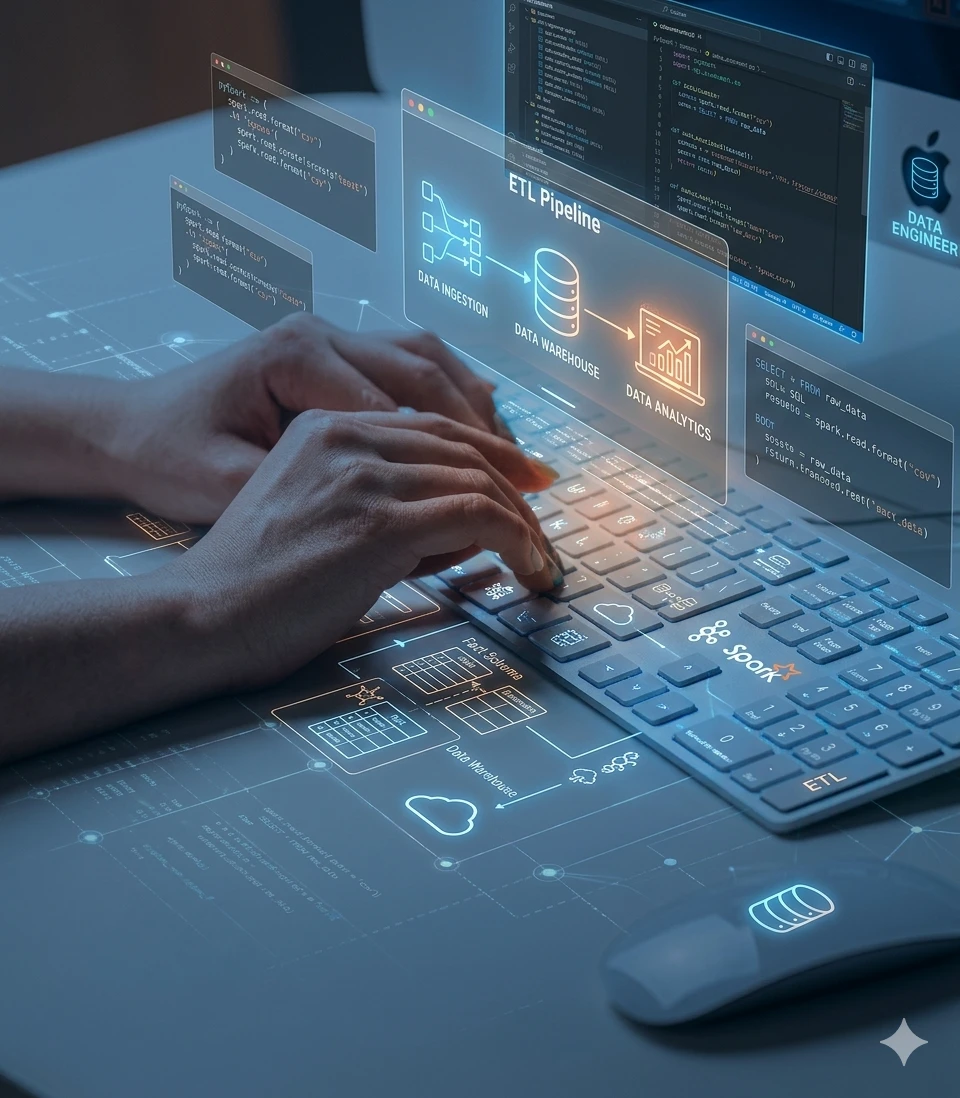 Consultor de Data Engineering trabajando con pipelines de datos