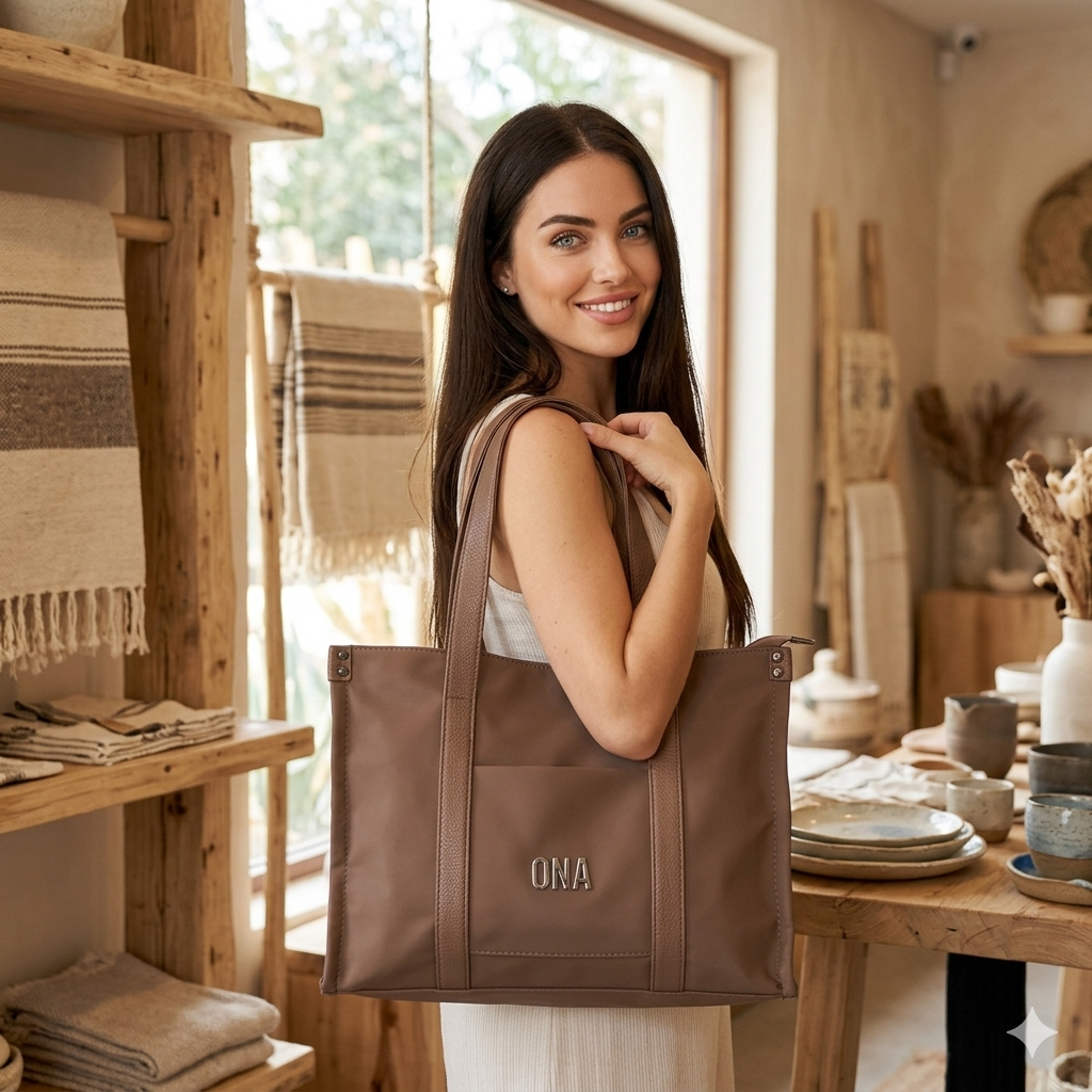 Cartera Ona Saez Marron Chocolate