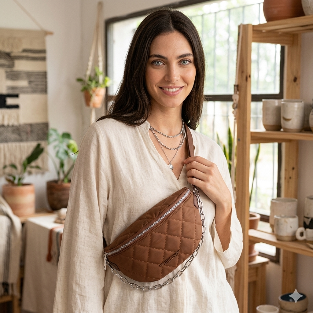Ri&ntilde;onera Trendy Matelasee Marron 