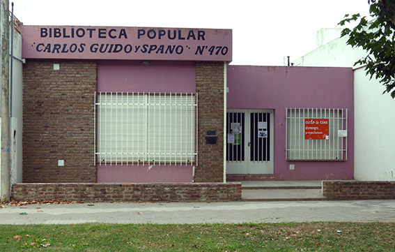 Biblioteca Popular “Carlos Guido y Spano” Fundada el 12/10/1917, su primer presidente fue el Sr. José M. Marchetti Tarrés.