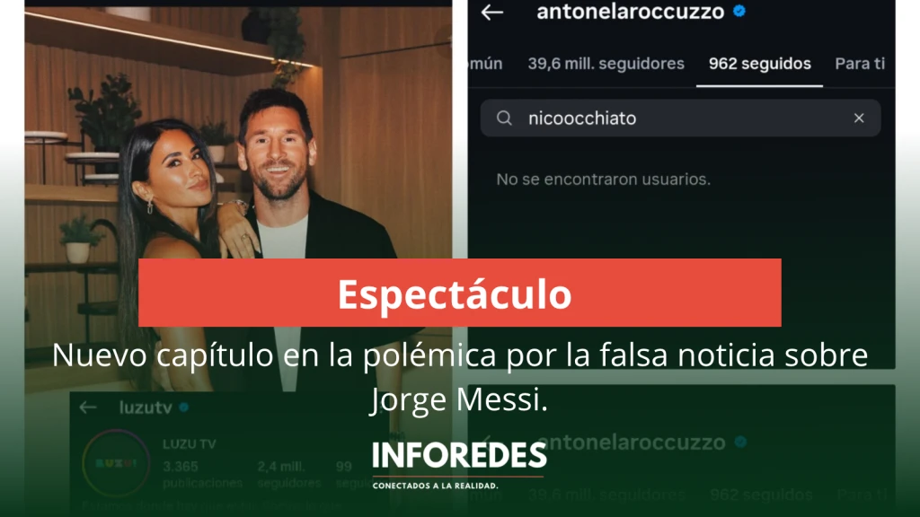 Antonela Roccuzzo dejó de seguir a Nicolás Occhiato, Florencia Peña y Luzu TV tras la falsa noticia sobre Jorge Messi