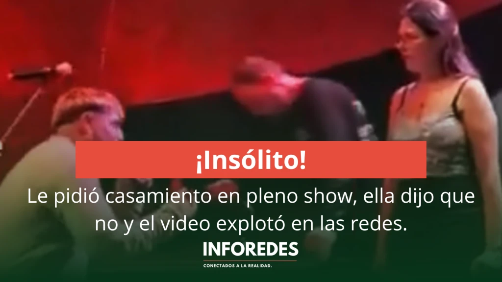Le pidió casamiento en pleno show, ella dijo que no y el video explotó en las redes