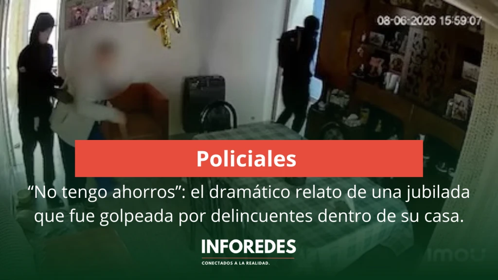 “No tengo ahorros”: el dramático relato de una jubilada que fue golpeada por delincuentes dentro de su casa