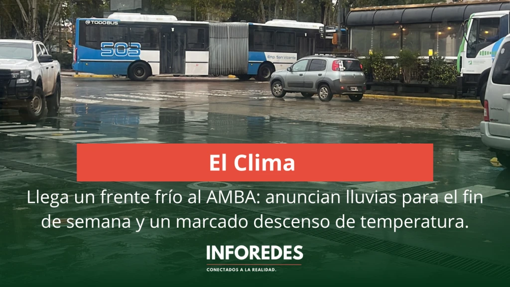Llega un frente frío al AMBA: anuncian lluvias para el fin de semana y un marcado descenso de temperatura