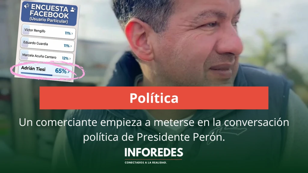 Un comerciante empieza a meterse en la conversación política de Presidente Perón