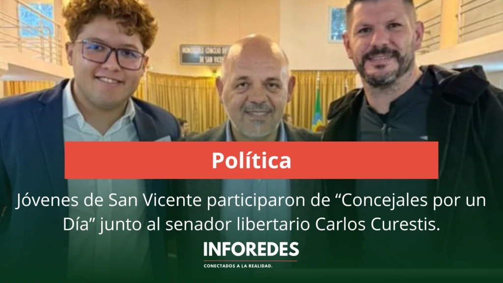 Jóvenes de San Vicente participaron de “Concejales por un Día” junto al senador libertario Carlos Curestis