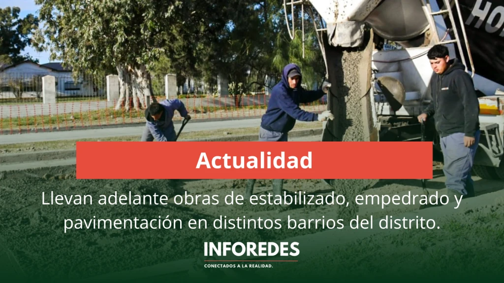Servicios Públicos intensifica tareas de estabilizado, empedrado y pavimentación.