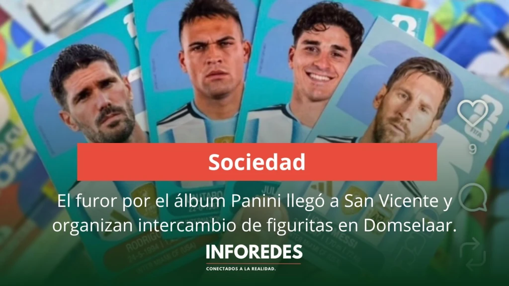 El furor por el álbum Panini llegó a San Vicente y organizan intercambio de figuritas en Domselaar