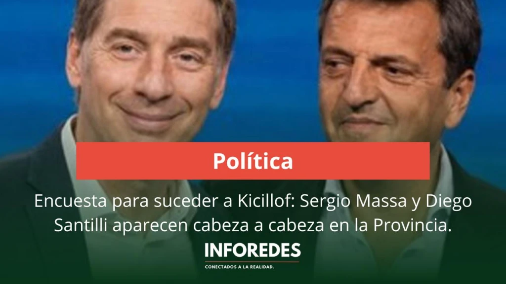 Encuesta para suceder a Kicillof: Sergio Massa y Diego Santilli aparecen cabeza a cabeza en la Provincia
