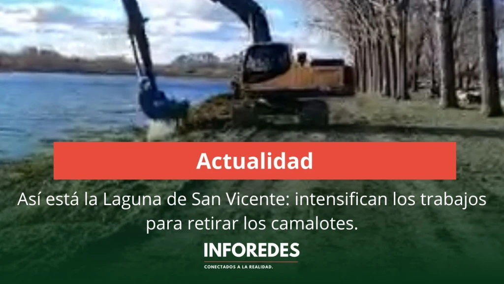 Así está la Laguna de San Vicente: intensifican los trabajos para retirar los camalotes