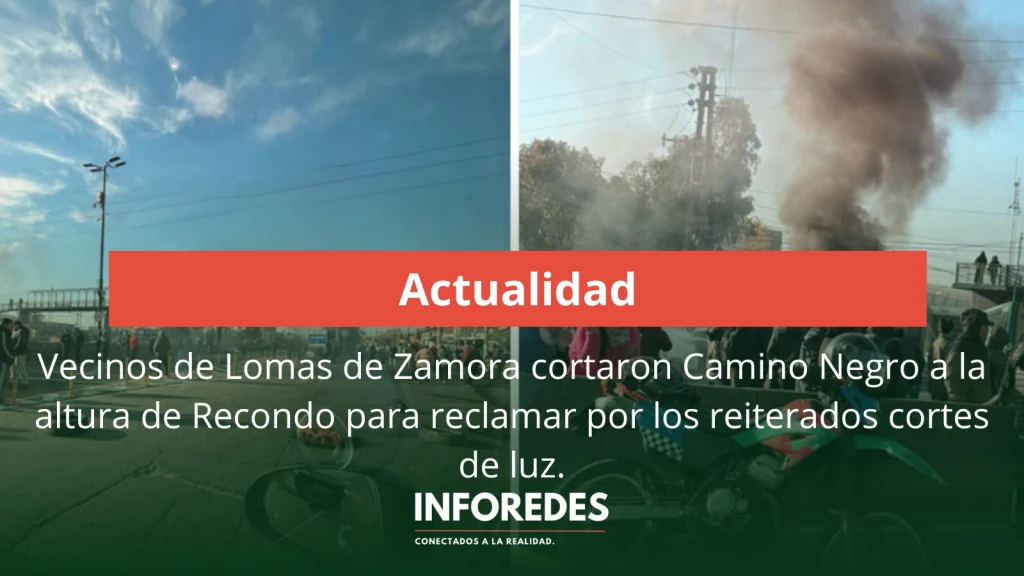 Caos en Camino Negro: vecinos cortaron el tránsito por los reiterados cortes de luz