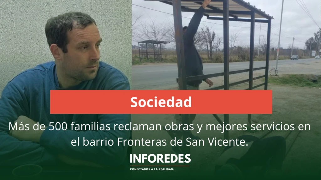 Más de 500 familias reclaman obras y mejores servicios en el barrio Fronteras de San Vicente
