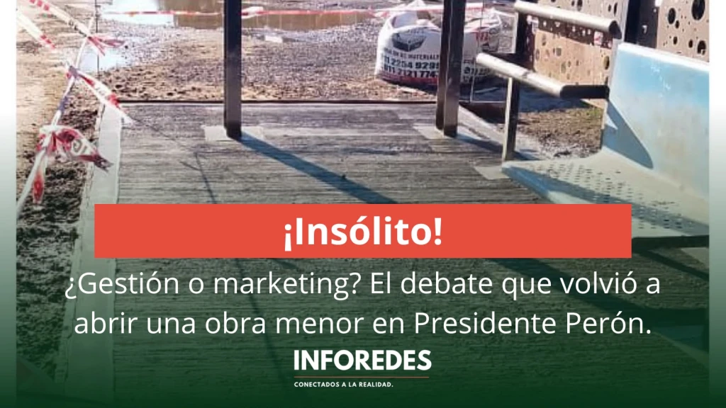 ¿Gestión o marketing? El debate que volvió a abrir una obra menor en Presidente Perón