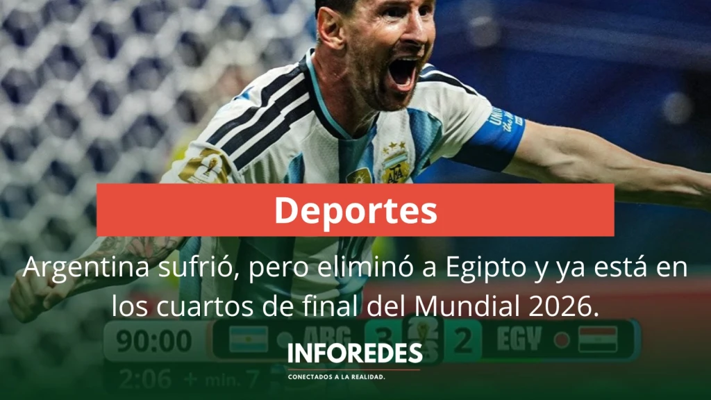 Argentina sufrió, pero eliminó a Egipto y ya está en los cuartos de final del Mundial 2026