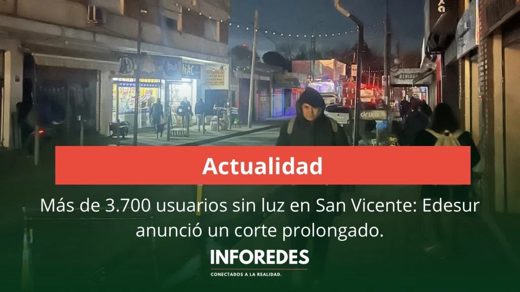 Más de 3.700 usuarios sin luz en San Vicente: Edesur anunció un corte prolongado