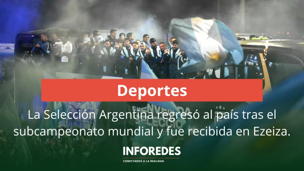La Selección Argentina regresó al país tras el subcampeonato mundial y fue recibida en Ezeiza