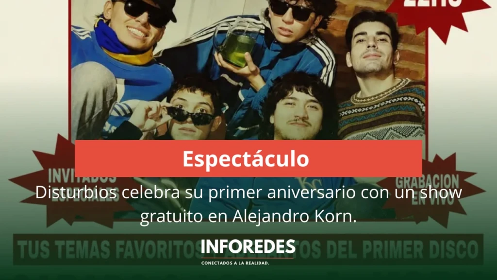 Disturbios celebra su primer aniversario con un show gratuito en Alejandro Korn