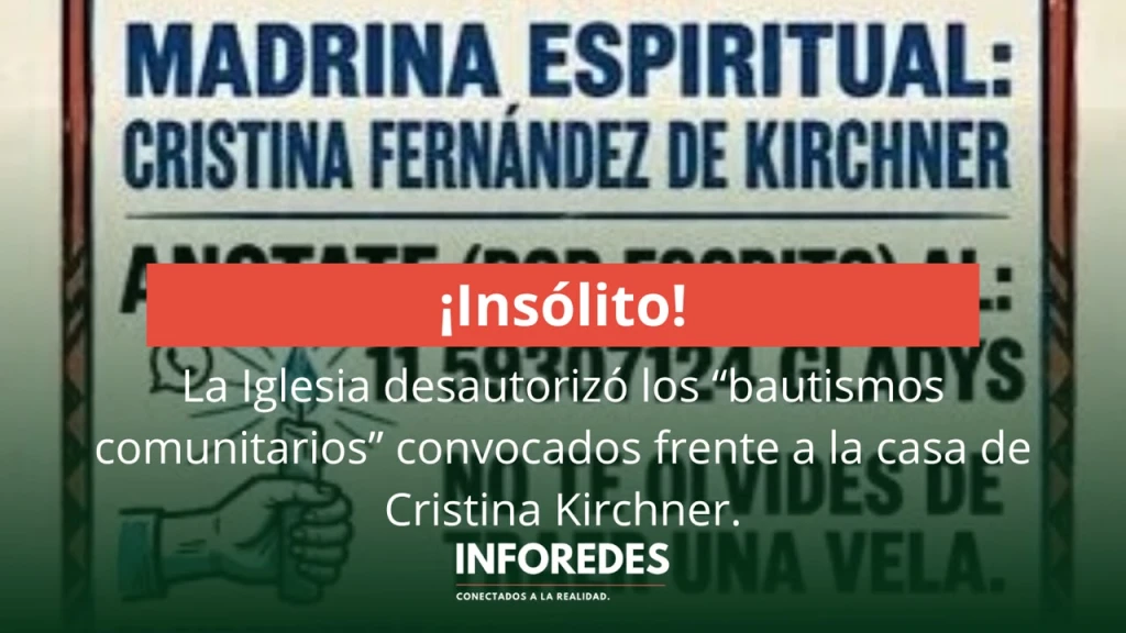 La Iglesia desautorizó los “bautismos comunitarios” convocados frente a la casa de Cristina Kirchner