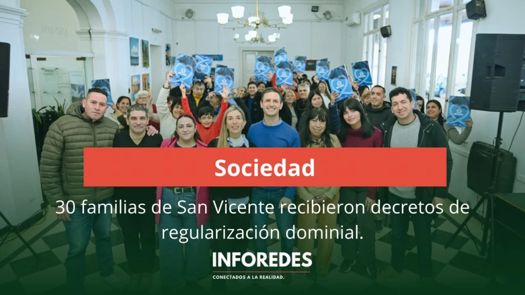 San Vicente entregó 30 decretos de regularización dominial