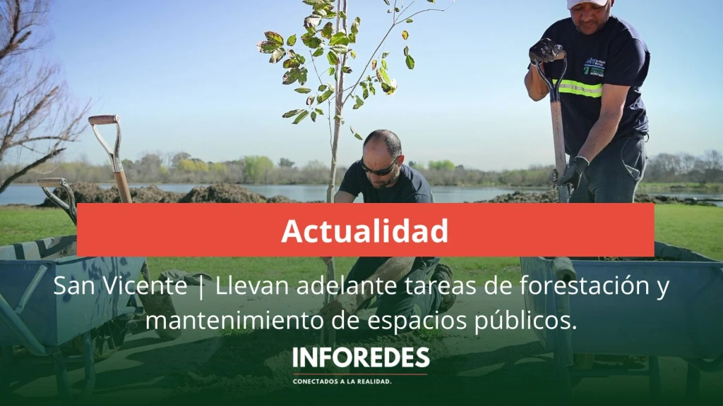 Forestación y mantenimiento para seguir transformando los espacios públicos