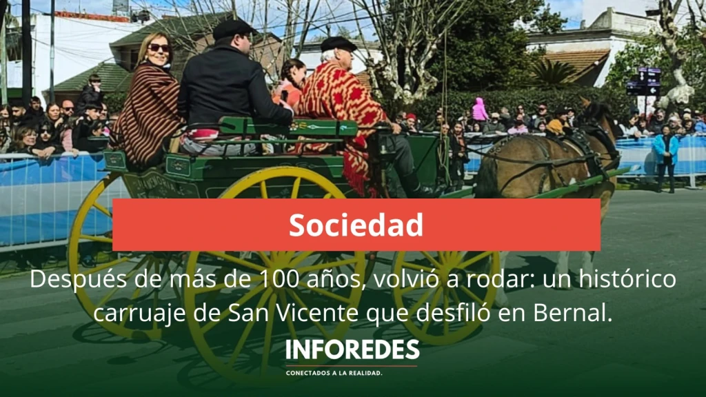 Después de más de 100 años guardado, un carruaje de 1880 volvió a rodar y desfiló por Bernal