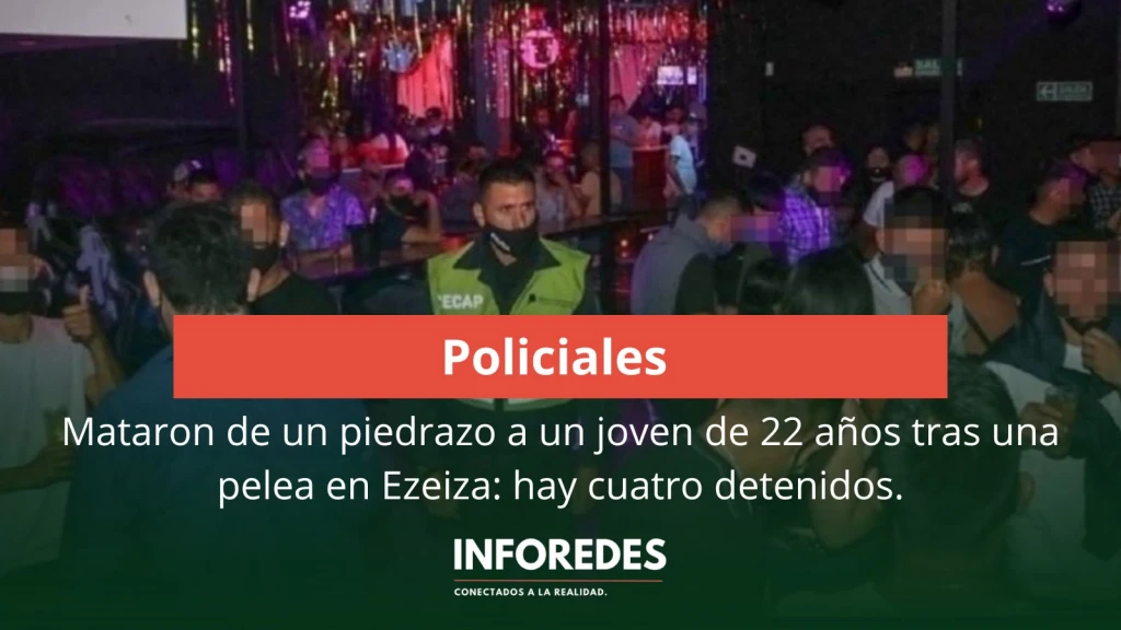 Mataron de un piedrazo a un joven de 22 años tras una pelea en Ezeiza: hay cuatro detenidos