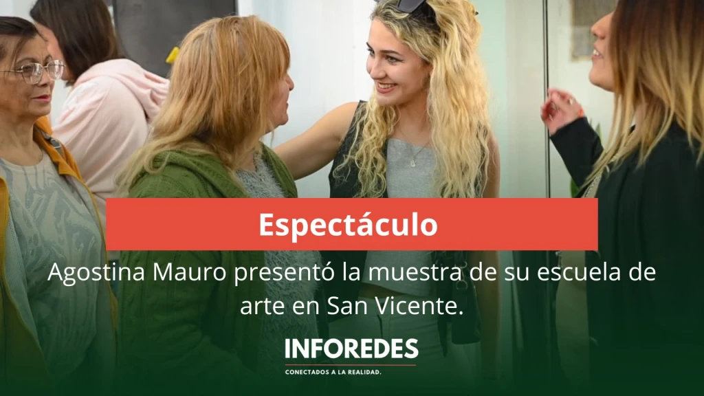 Agostina Mauro presentó la muestra de su escuela de arte en San Vicente
