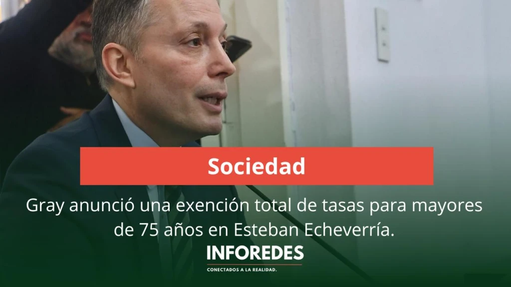 Gray anunció una exención total de tasas para mayores de 75 años en Esteban Echeverría
