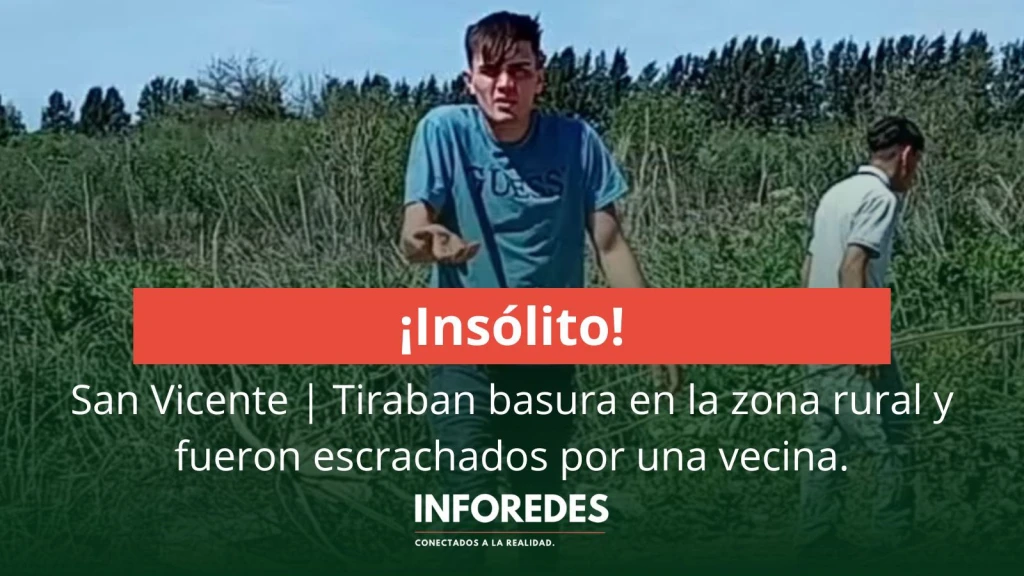 Denuncian a dos jóvenes por arrojar basura en la zona de Once Bocas