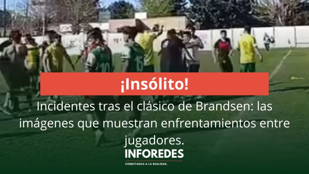 Incidentes tras el clásico de Brandsen: las imágenes que muestran enfrentamientos entre jugadores