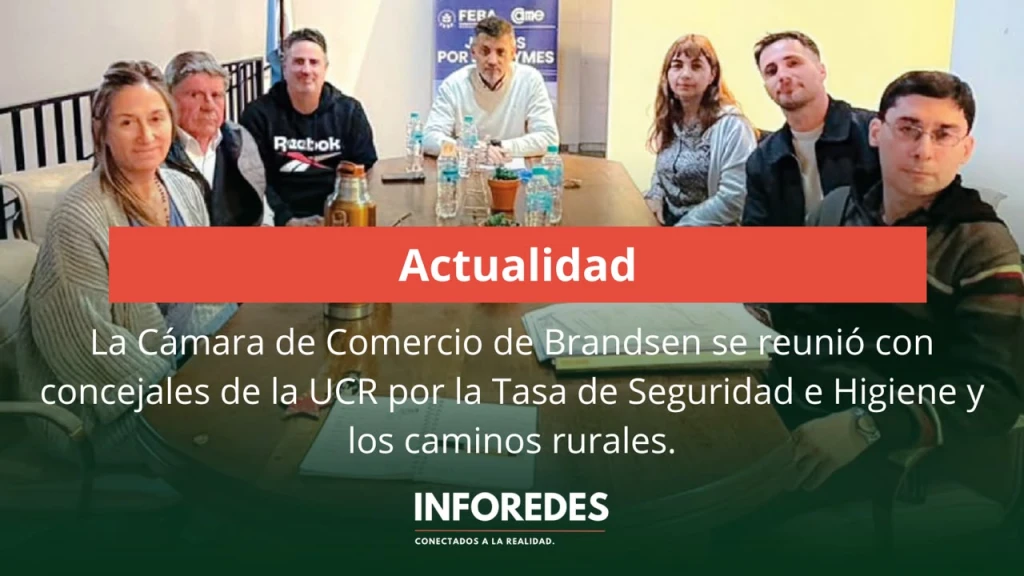 La Cámara de Comercio de Brandsen se reunió con concejales de la UCR por la Tasa de Seguridad e Higiene y los caminos rurales