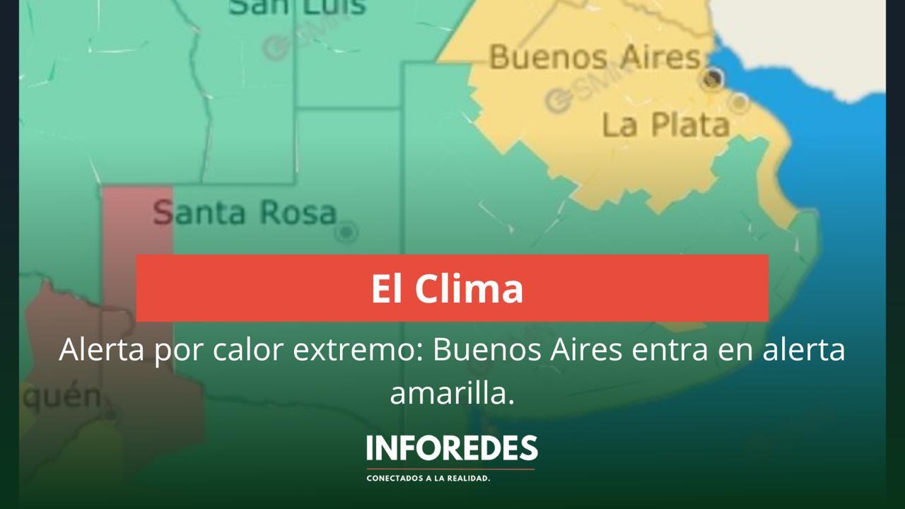 Alerta por calor extremo: Buenos Aires entra en alerta amarilla