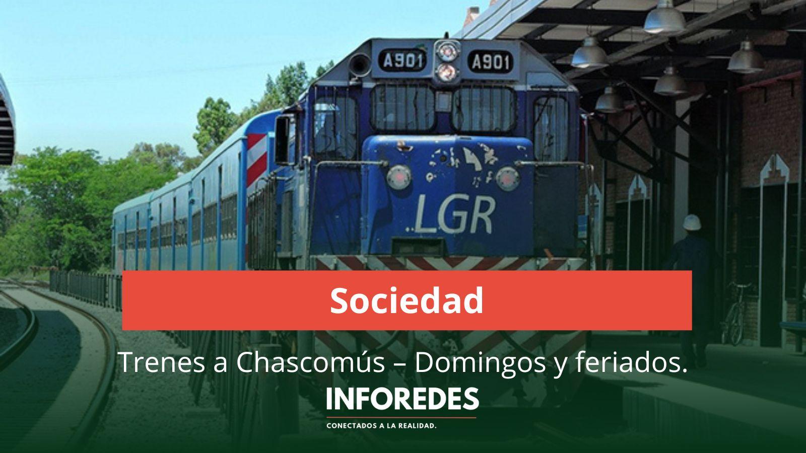 Refuerzan los servicios de trenes a Chascomús los domingos y feriados