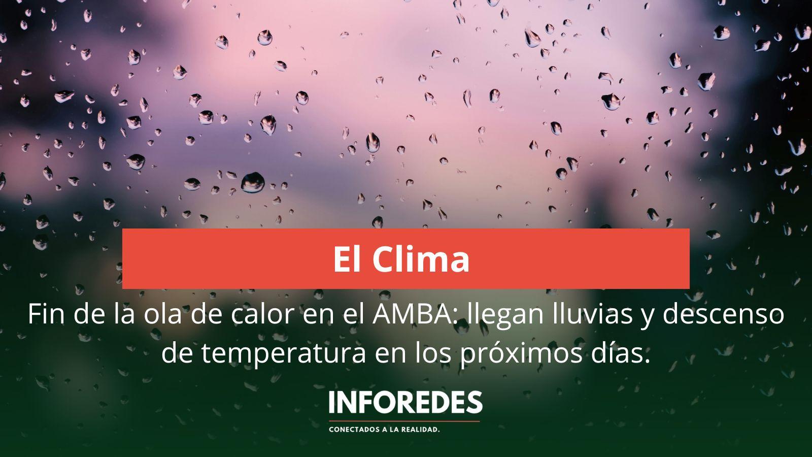 Fin de la ola de calor en el AMBA: llegan lluvias y descenso de temperatura en los próximos días