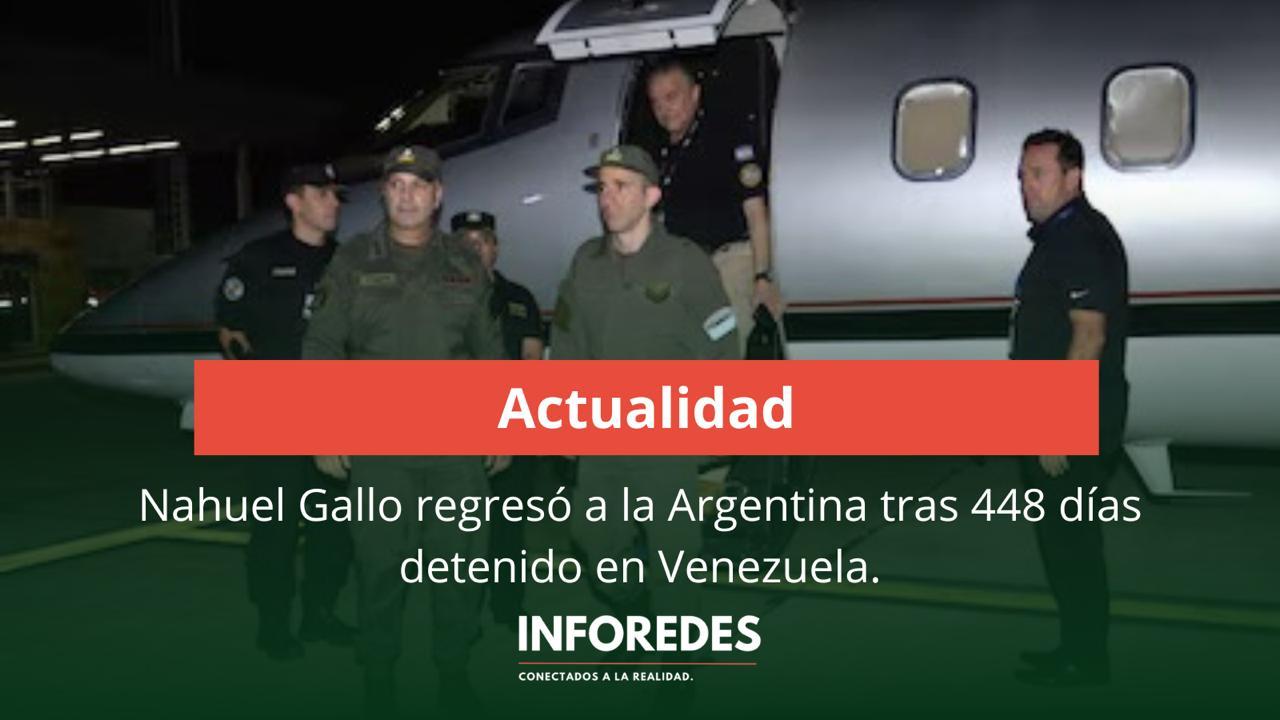 Nahuel Gallo regresó a la Argentina tras 448 días detenido en Venezuela